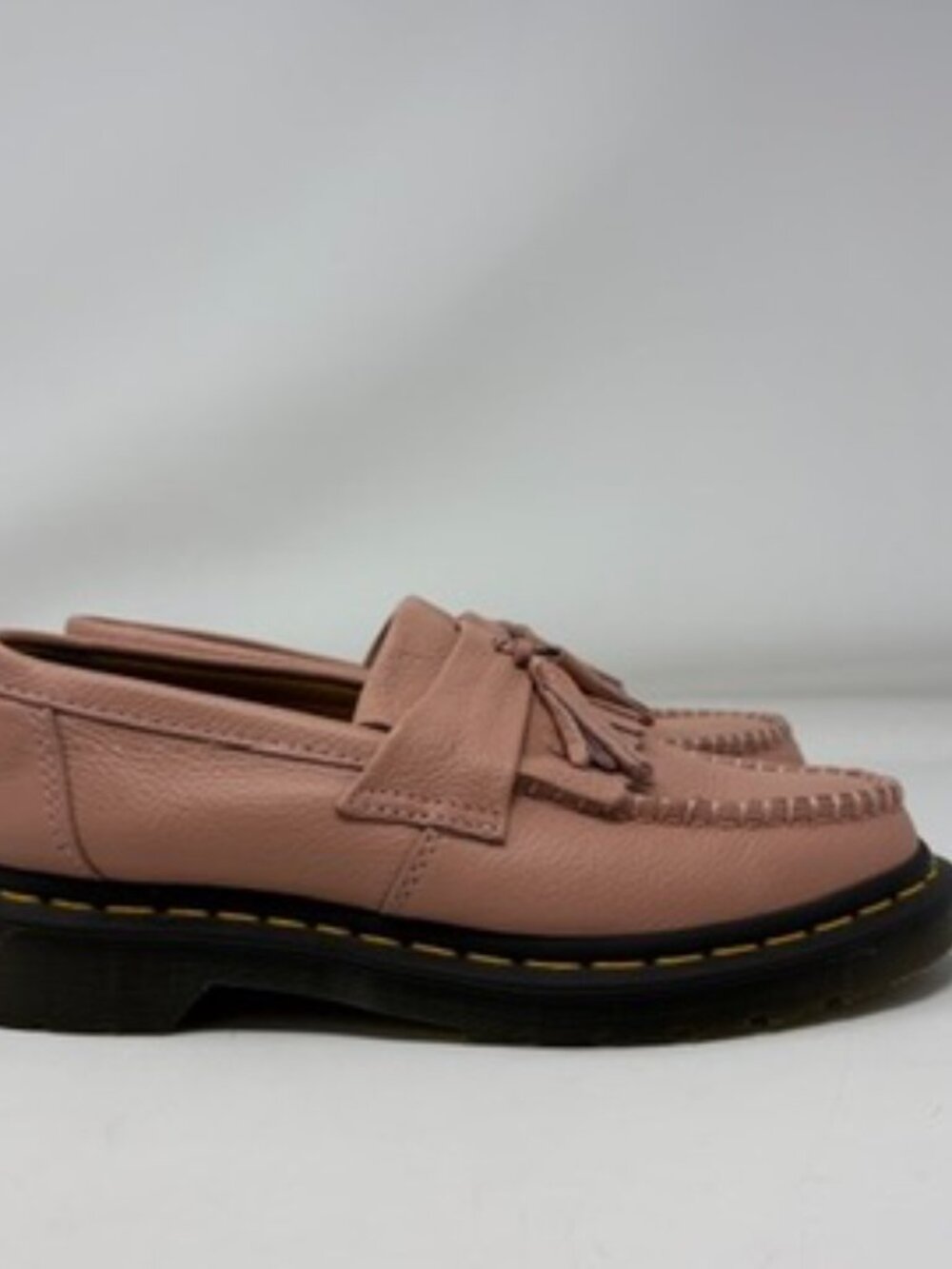 Dr. Martens Adrian Virginia Leather Tassel Loafers in Neutral Light Pink Size 7 - Picture 8 of 10